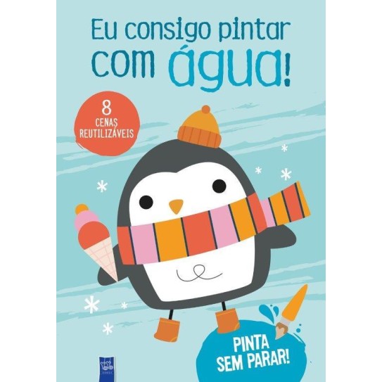 Eu Consigo Pintar Com Agua - Azul - Pinguim