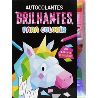 Autocolantes brilhantes para colorir - Unicórnios